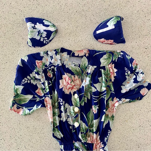 Vintage Carol Anderson Flower Dress Size Two - Picture 7 of 12